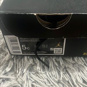 Jordan Kids' Red, Black, and White Sneakers